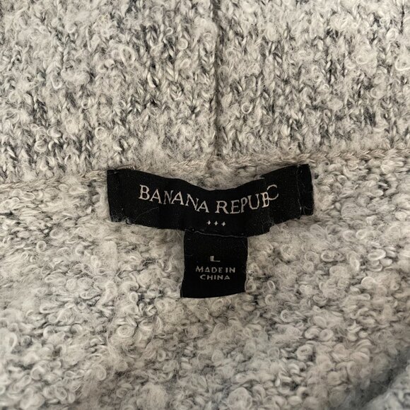 Banana Republic Wool Blend Knit Cowl Neck Off Shoulder Sweater Size Large - Picture 3 of 6